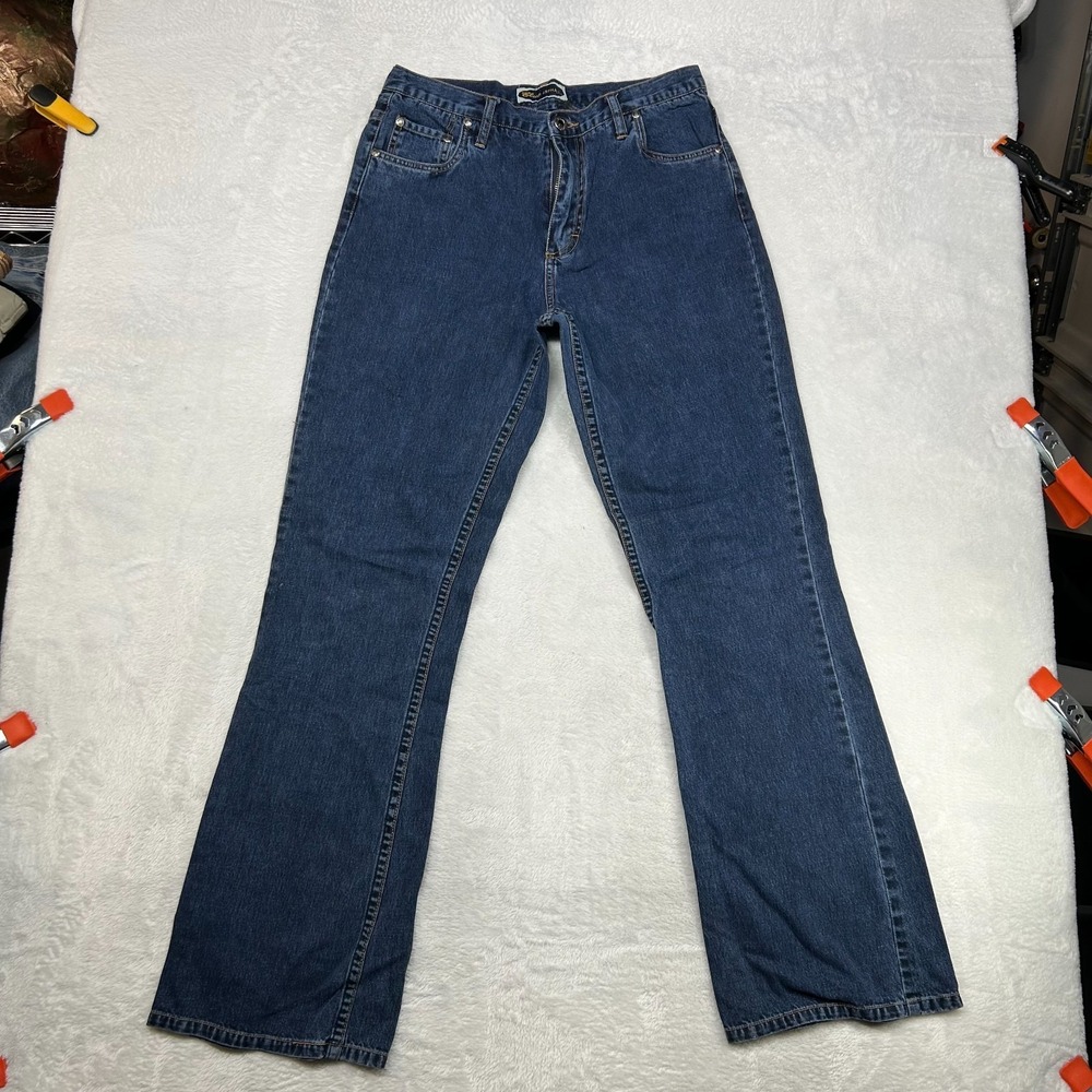 Blue Asphalt Bootcut Jeans Womens 9 Cotton Denim Classic Pockets Zip Fly 29X31.5